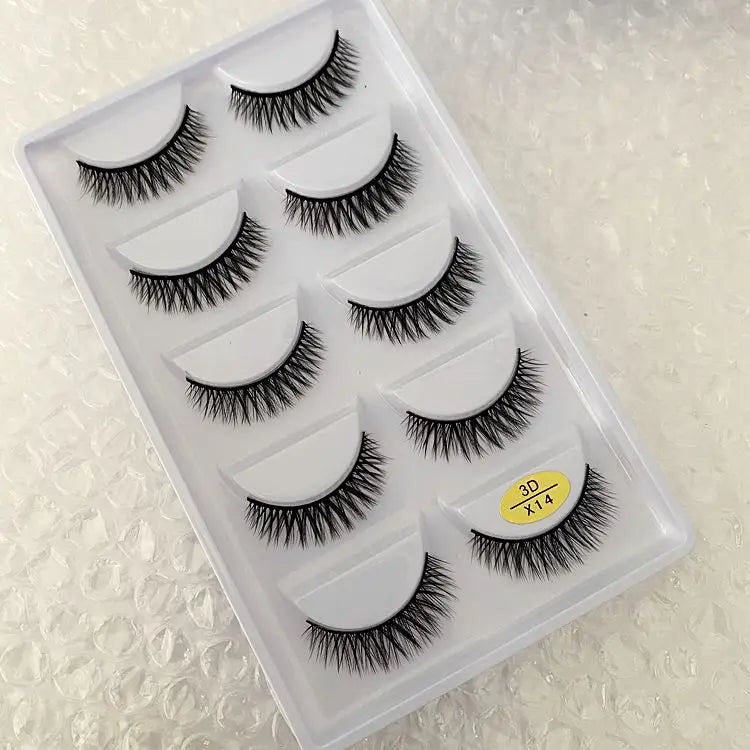 5 pairs makeup eyelashes soft fluffy lashes false eyelashes dramatic 3d mink lashes lash extension make up cilio faux cils H13
