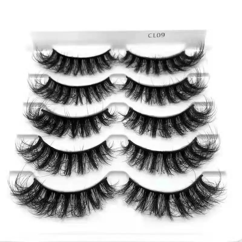5 pairs makeup eyelashes soft fluffy lashes false eyelashes dramatic 3d mink lashes lash extension make up cilio faux cils H13