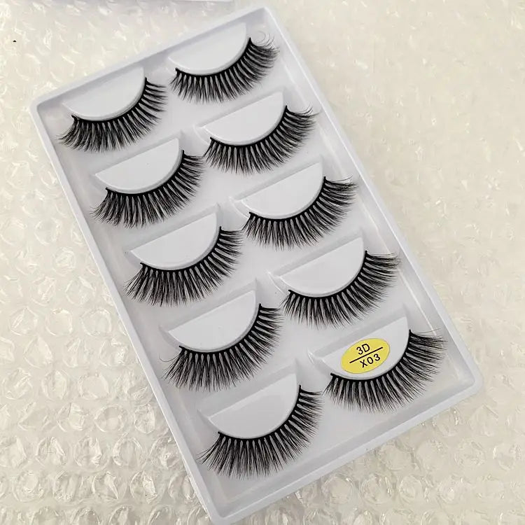 5 pairs makeup eyelashes soft fluffy lashes false eyelashes dramatic 3d mink lashes lash extension make up cilio faux cils H13