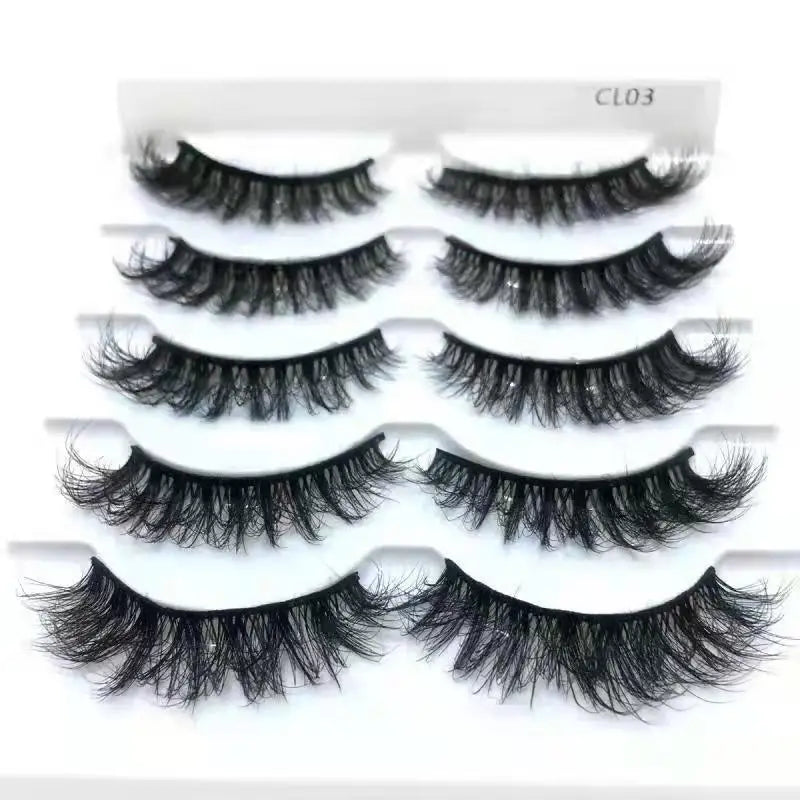 5 pairs makeup eyelashes soft fluffy lashes false eyelashes dramatic 3d mink lashes lash extension make up cilio faux cils H13