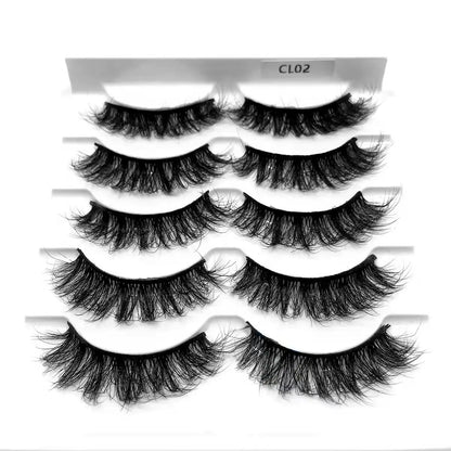 5 pairs makeup eyelashes soft fluffy lashes false eyelashes dramatic 3d mink lashes lash extension make up cilio faux cils H13