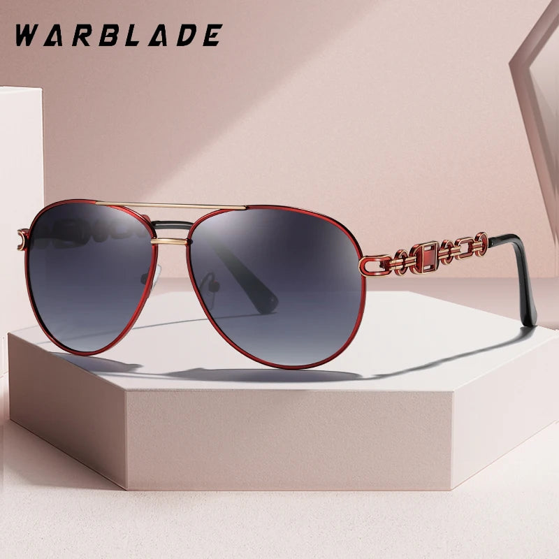 Women Pilot Polarized Sunglasses Vintage Metal Hollow Driving Sun Glasses