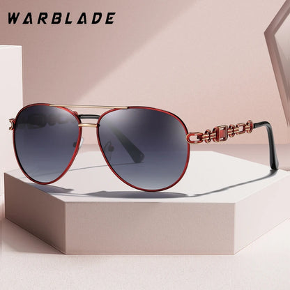 Women Pilot Polarized Sunglasses Vintage Metal Hollow Driving Sun Glasses