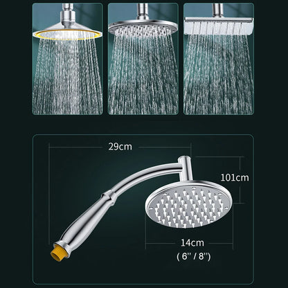 6 ”8 inch shower head ABS Chrome shower head