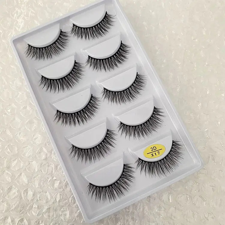5 pairs makeup eyelashes soft fluffy lashes false eyelashes dramatic 3d mink lashes lash extension make up cilio faux cils H13