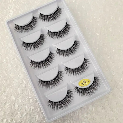 5 pairs makeup eyelashes soft fluffy lashes false eyelashes dramatic 3d mink lashes lash extension make up cilio faux cils H13