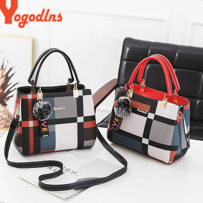 New Luxury Handbag Women Stitching Wild Messenger Bags