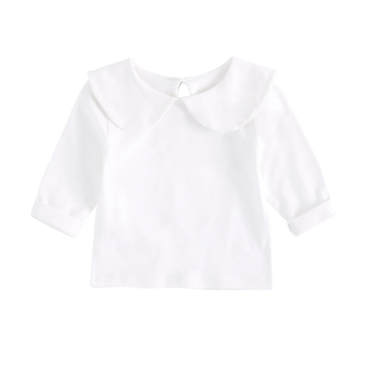 Sanlutoz Soft Cotton Baby Girls T-shirt Cute Infants Tops Clothing White Newborn Toddler Shirts Clothes Casual