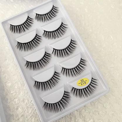 5 pairs makeup eyelashes soft fluffy lashes false eyelashes dramatic 3d mink lashes lash extension make up cilio faux cils H13