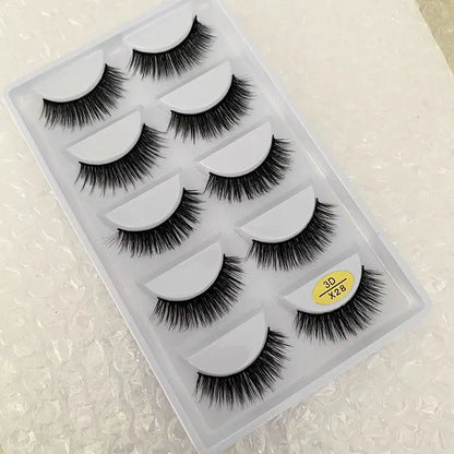 5 pairs makeup eyelashes soft fluffy lashes false eyelashes dramatic 3d mink lashes lash extension make up cilio faux cils H13