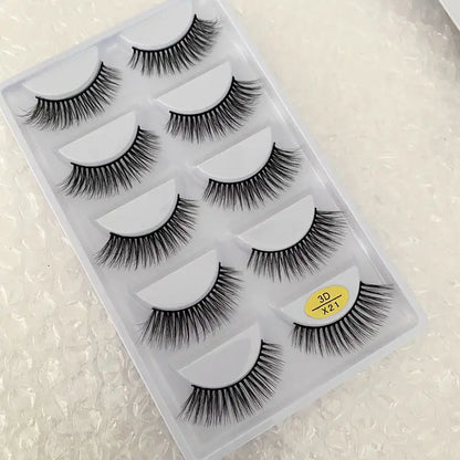 5 pairs makeup eyelashes soft fluffy lashes false eyelashes dramatic 3d mink lashes lash extension make up cilio faux cils H13
