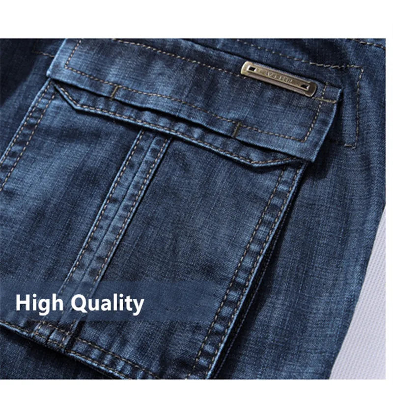 Cargo Jeans Men Big Size 29-40 42 44  Casual Multi-pocket Jeans Male Clothes  2025