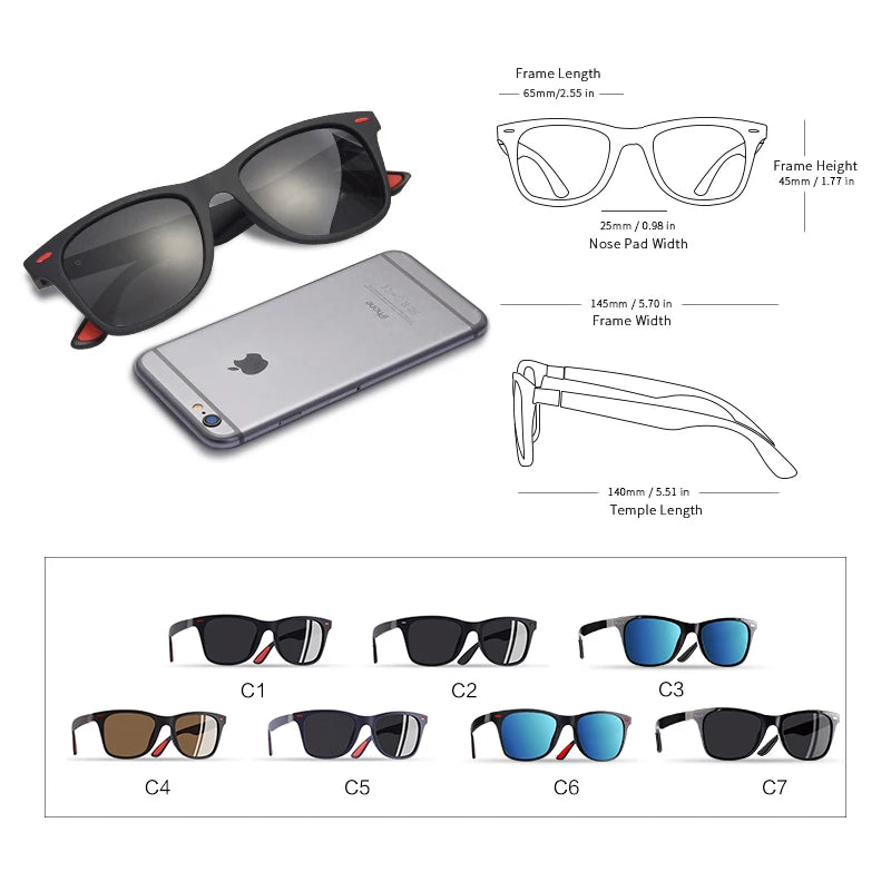 DESIGN Ultralight TR90 Polarized Sunglasses