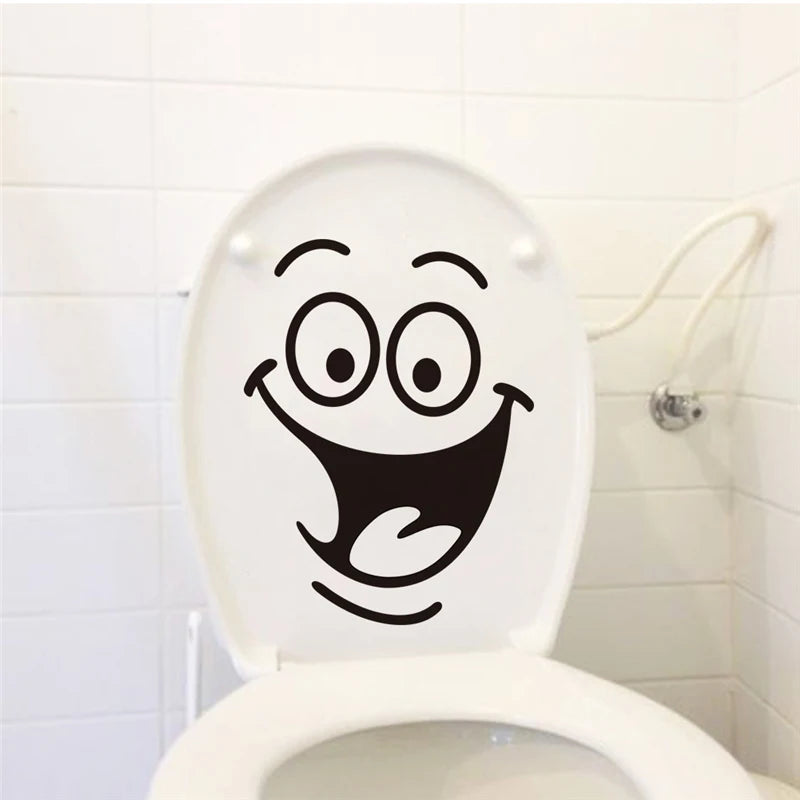 Big Mouth Toilet Stickers Wall Decorations Waterproof Wallpaper