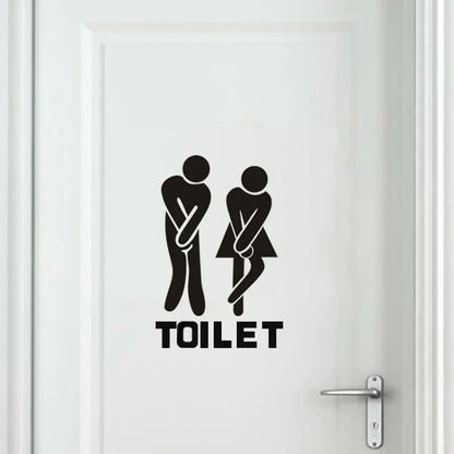 Big Mouth Toilet Stickers Wall Decorations Waterproof Wallpaper