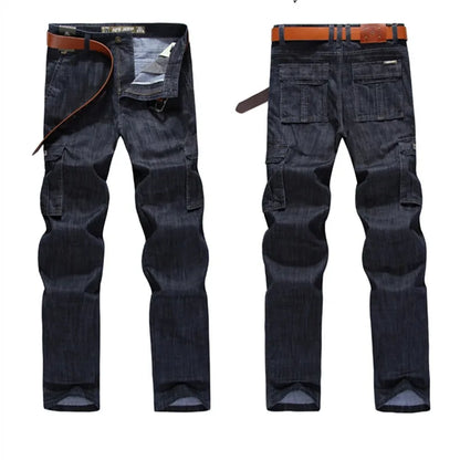 Cargo Jeans Men Big Size 29-40 42 44  Casual Multi-pocket Jeans Male Clothes  2025