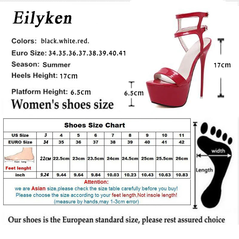 Summer Platform 17CM High Heels Women Sandals Sexy Style Open Toe