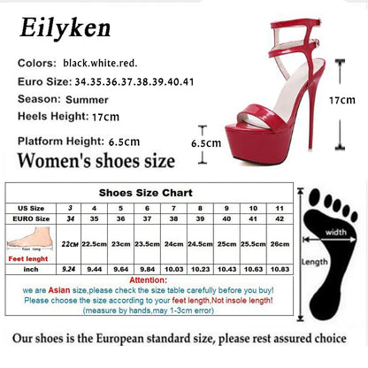 Summer Platform 17CM High Heels Women Sandals Sexy Style Open Toe