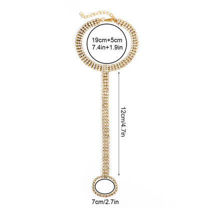 Stonefans Bridal Crystal Anklet Chain Foot Jewlery for Women Charm Rhinestone Multilayer Foot Chain Beach Anklet Toe Christmas