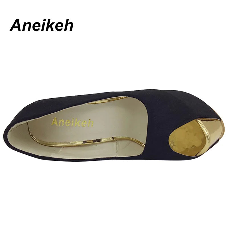 Aneikeh 2025 Brand Shoes Woman 16CM High Heels Women Pumps Stiletto Thin Heel Women's Shoes
