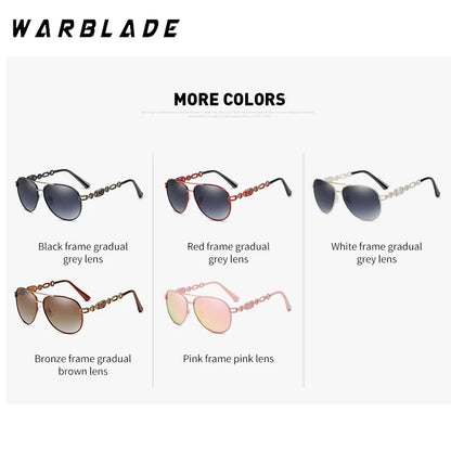 Women Pilot Polarized Sunglasses Vintage Metal Hollow Driving Sun Glasses