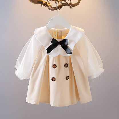 Spring newborn baby girl clothes loose dress coats for baby girls clothing 1 year babies birthday princess party dresses dress