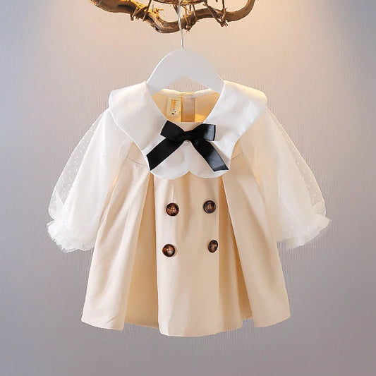 Spring newborn baby girl clothes loose dress coats for baby girls clothing 1 year babies birthday princess party dresses dress