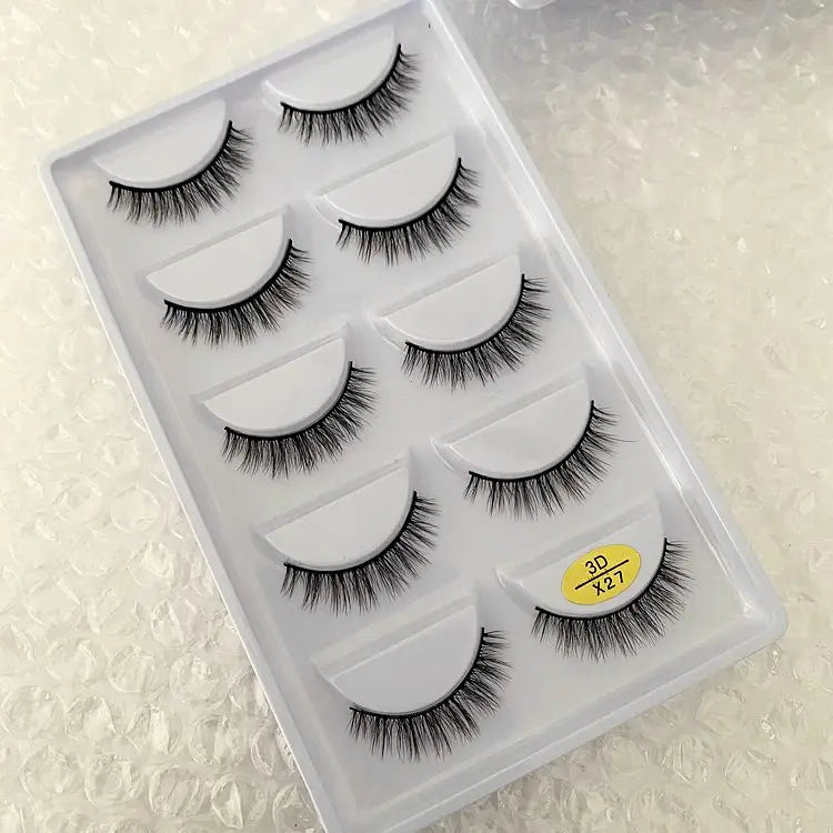 5 pairs makeup eyelashes soft fluffy lashes false eyelashes dramatic 3d mink lashes lash extension make up cilio faux cils H13