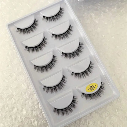 5 pairs makeup eyelashes soft fluffy lashes false eyelashes dramatic 3d mink lashes lash extension make up cilio faux cils H13