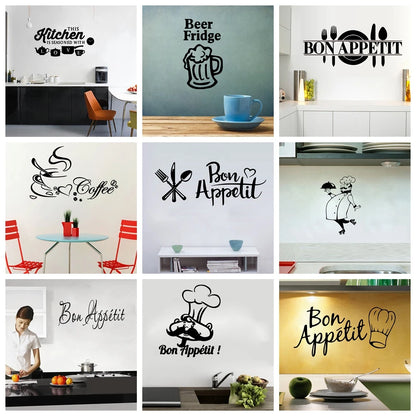 22 Styles Large Kitchen Wall Stickers Home Decor Wallpaper Poster