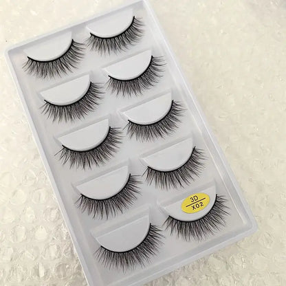5 pairs makeup eyelashes soft fluffy lashes false eyelashes dramatic 3d mink lashes lash extension make up cilio faux cils H13