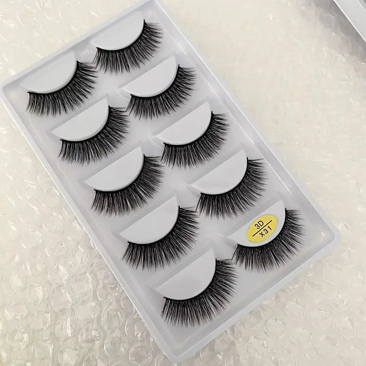 5 pairs makeup eyelashes soft fluffy lashes false eyelashes dramatic 3d mink lashes lash extension make up cilio faux cils H13
