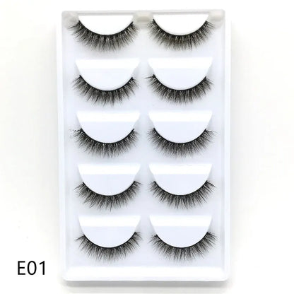 5 pairs makeup eyelashes soft fluffy lashes false eyelashes dramatic 3d mink lashes lash extension make up cilio faux cils H13