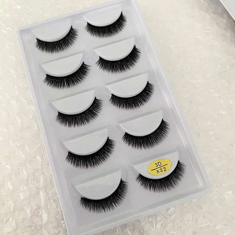 5 pairs makeup eyelashes soft fluffy lashes false eyelashes dramatic 3d mink lashes lash extension make up cilio faux cils H13