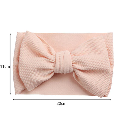 Solid Baby Headband Adjustable Big Bowknot Hair Band Oversize Turban Newborn Headwear For Baby Girls Fashion Hair Accessories