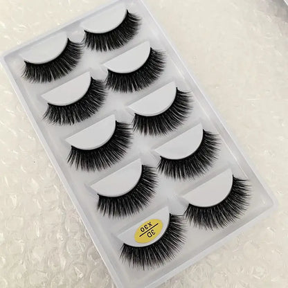 5 pairs makeup eyelashes soft fluffy lashes false eyelashes dramatic 3d mink lashes lash extension make up cilio faux cils H13