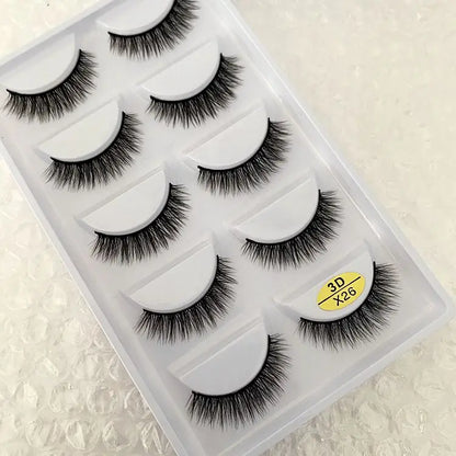 5 pairs makeup eyelashes soft fluffy lashes false eyelashes dramatic 3d mink lashes lash extension make up cilio faux cils H13