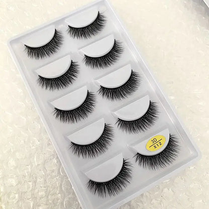 5 pairs makeup eyelashes soft fluffy lashes false eyelashes dramatic 3d mink lashes lash extension make up cilio faux cils H13