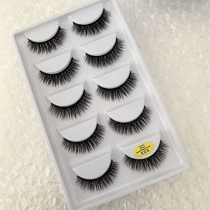 5 pairs makeup eyelashes soft fluffy lashes false eyelashes dramatic 3d mink lashes lash extension make up cilio faux cils H13