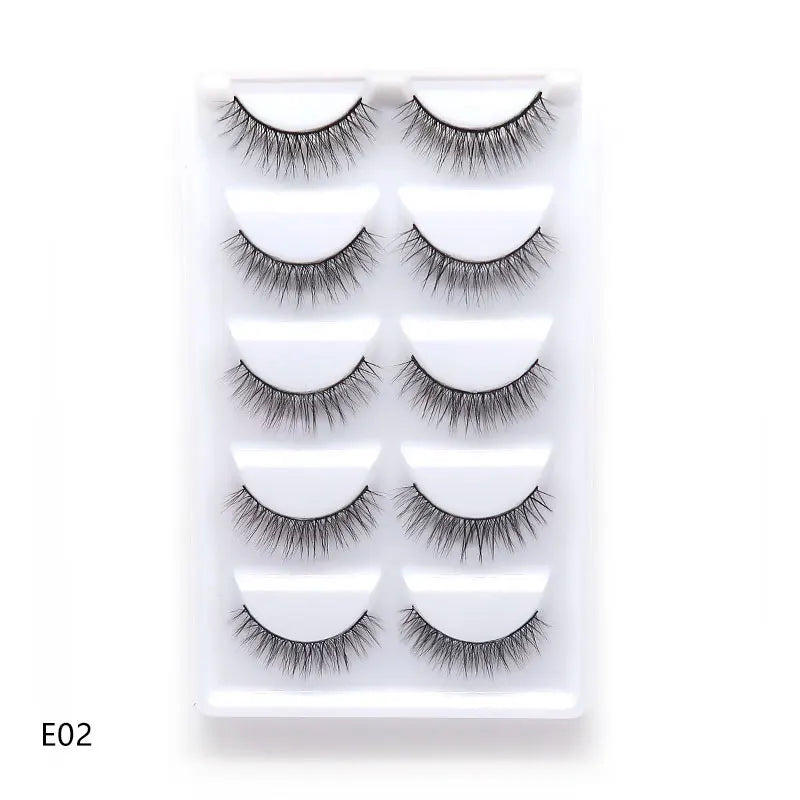 5 pairs makeup eyelashes soft fluffy lashes false eyelashes dramatic 3d mink lashes lash extension make up cilio faux cils H13