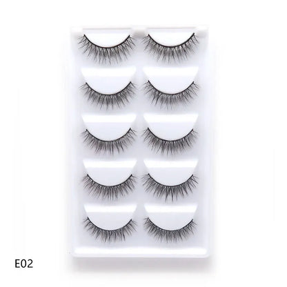 5 pairs makeup eyelashes soft fluffy lashes false eyelashes dramatic 3d mink lashes lash extension make up cilio faux cils H13
