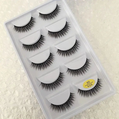 5 pairs makeup eyelashes soft fluffy lashes false eyelashes dramatic 3d mink lashes lash extension make up cilio faux cils H13