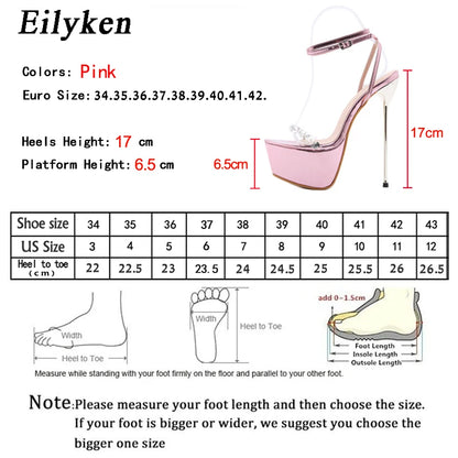 Pink Sweet Ankle Buckle Strap Women's Sandals