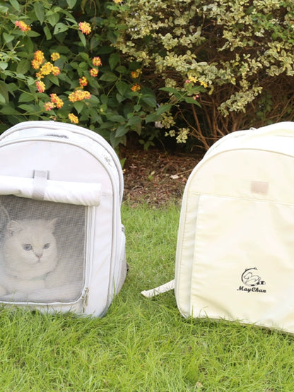 Outdoor Portable Cat Bag Large Capacity Breathable Cat Backpack Dog Bag Double-Sided Expansion Outing Pet Backpack Backpack