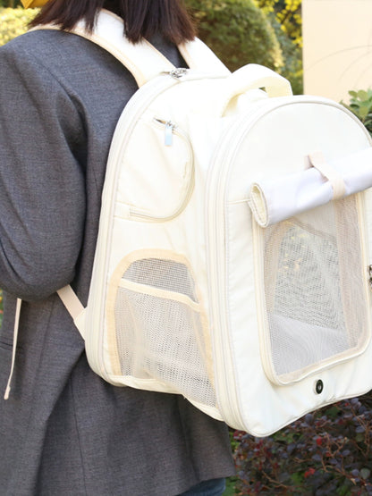 Outdoor Portable Cat Bag Large Capacity Breathable Cat Backpack Dog Bag Double-Sided Expansion Outing Pet Backpack Backpack