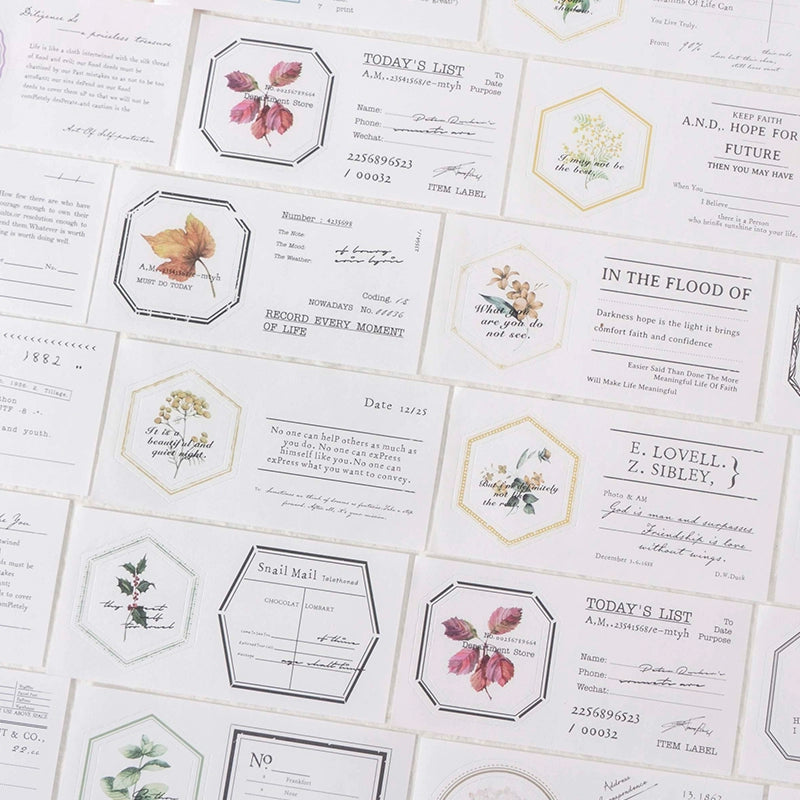 Plant Tearable Decoration Retro Artsy Record Book