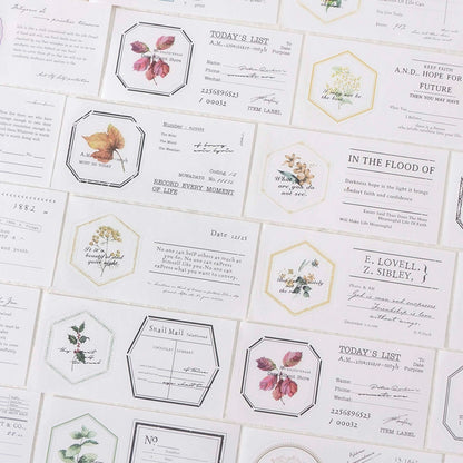 Plant Tearable Decoration Retro Artsy Record Book