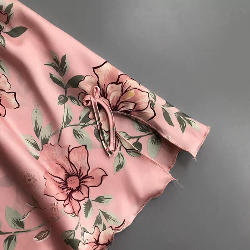 Robe Underwear Women's Night Dress Lace Sleepwear Silk