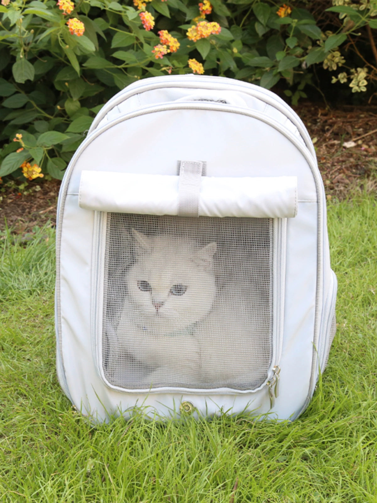 Outdoor Portable Cat Bag Large Capacity Breathable Cat Backpack Dog Bag Double-Sided Expansion Outing Pet Backpack Backpack