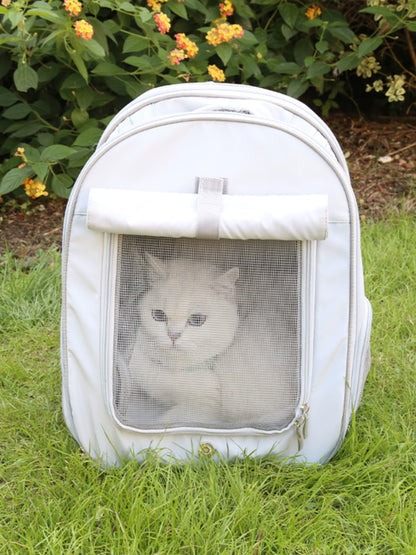 Outdoor Portable Cat Bag Large Capacity Breathable Cat Backpack Dog Bag Double-Sided Expansion Outing Pet Backpack Backpack